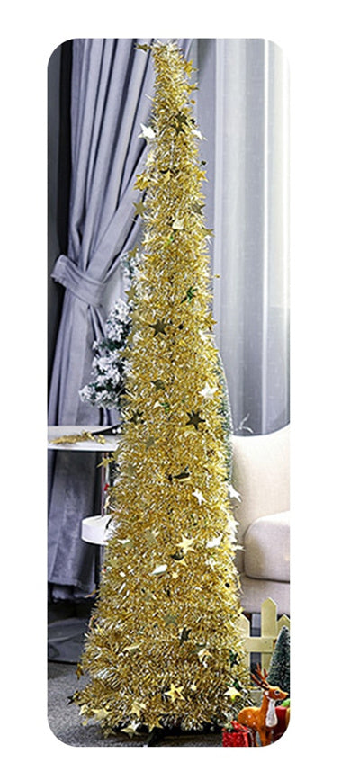 Artificial Tinsel Up Christmas Tree With Stand Gorgeous Collapsible Artificial Christmas Tree For Christmas Decorations Artificial Tinsel Up Christmas Tree With Stand Gorgeous Collapsible Artificial Christmas Tree For Christmas Decorations
